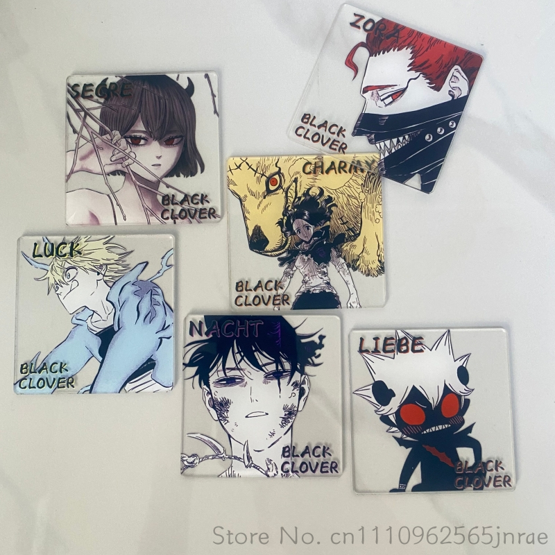 Coffee Y Tea - Alas Gelas Akrilik Kreatif Anime Black