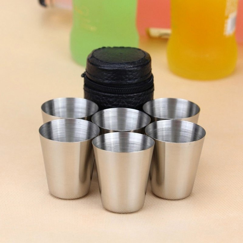 Coffee Tea And Sugar Canister Set - Cangkir Mini Stainless Steel, 4/6 buah