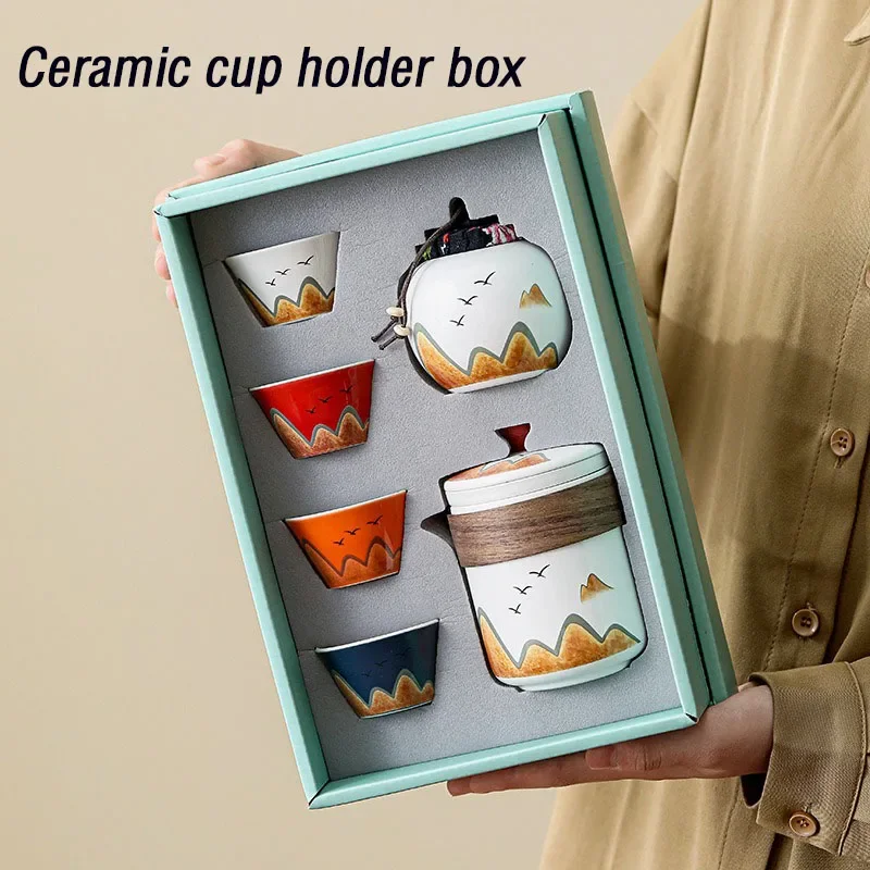Coffee Tea Sugar Set - Kotak hadiah, cangkir teh keramik gaya