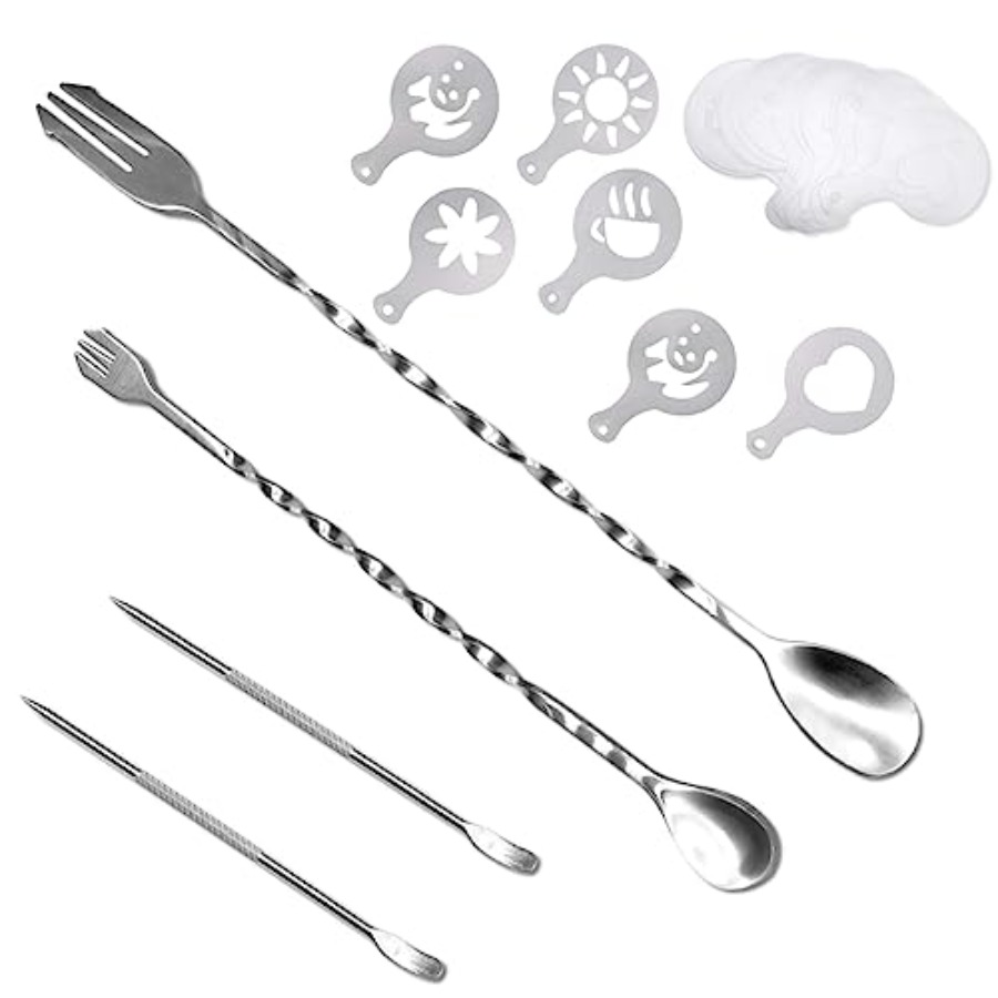 Coffee Stencil Art - 36 Pcs Set Alat Seni Kopi,