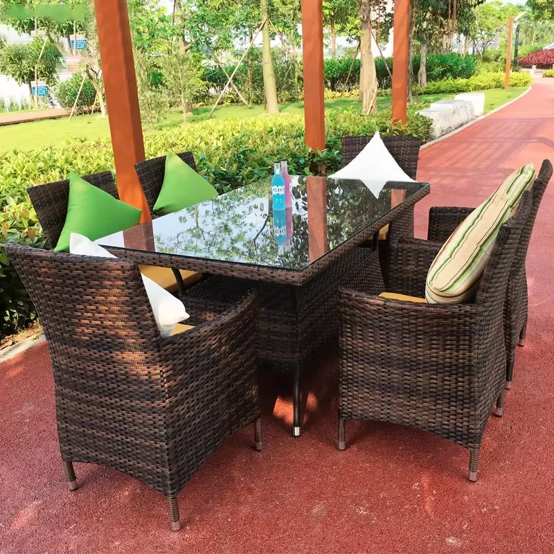 Coffee Tea Garden - Set Meja dan Kursi Rotan Luar