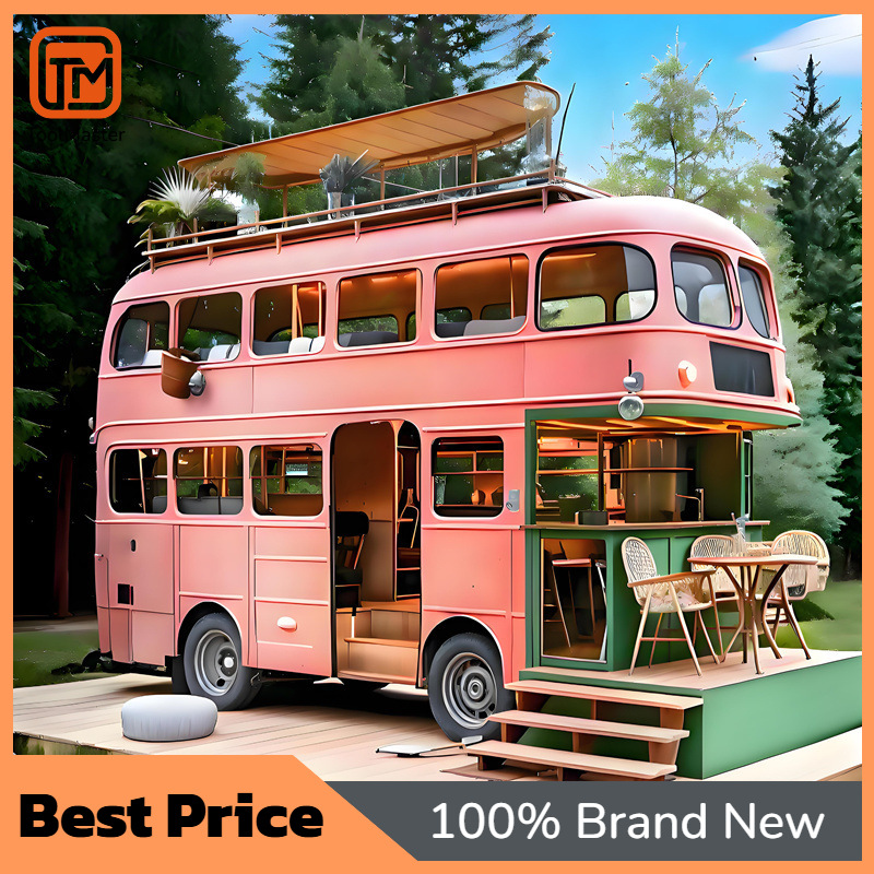 Coffee Tea & Hot Chocolate - 【Desain Baru】Gerobak Bus Tingkat Dua Besi