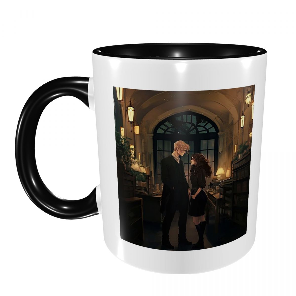 Coffee Tea Library - Dramione At The Library Mug Cangkir