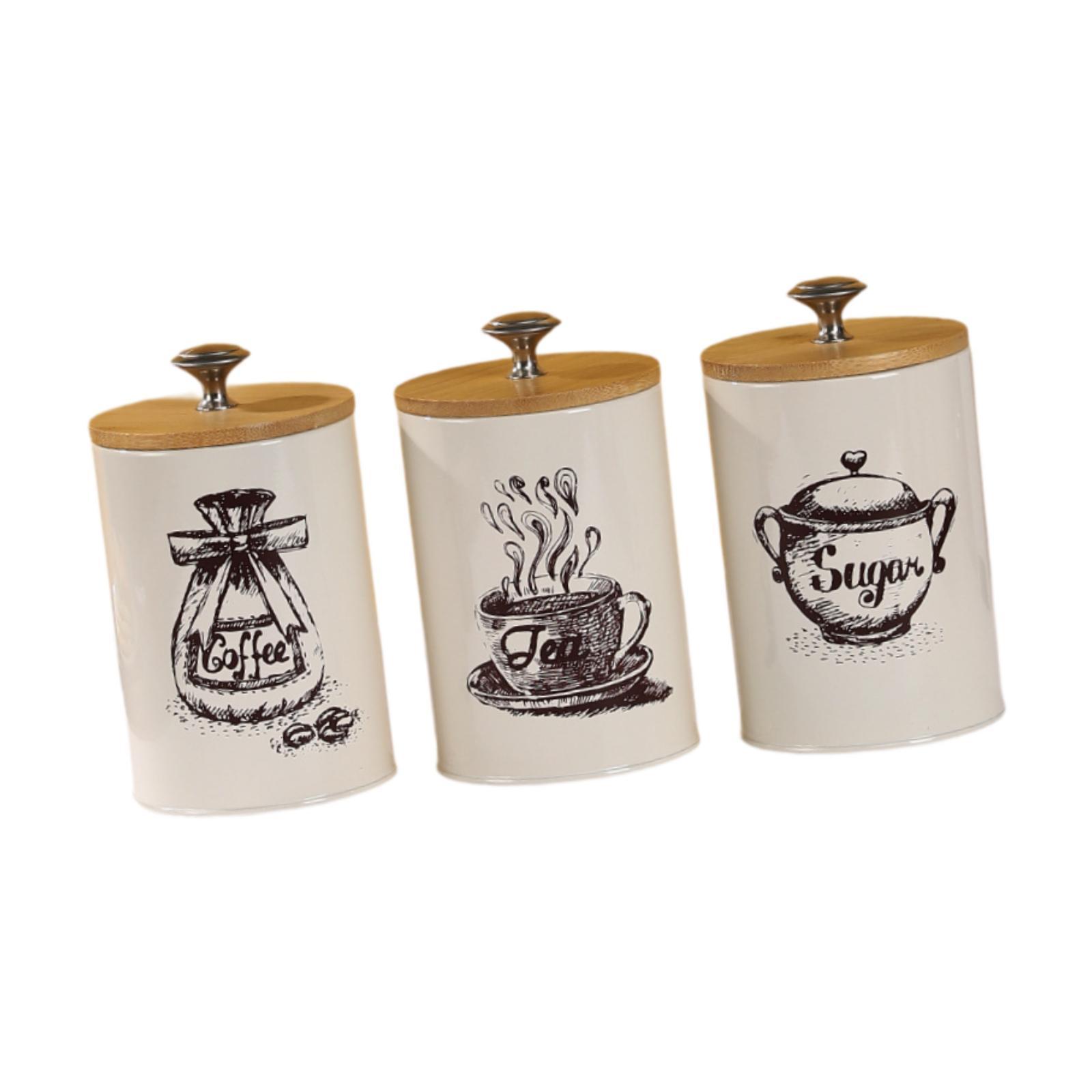 Set Stoples Kopi Teh Gula Gaya - Coffee Tea And Sugar Canister Set ulasan dan harga
