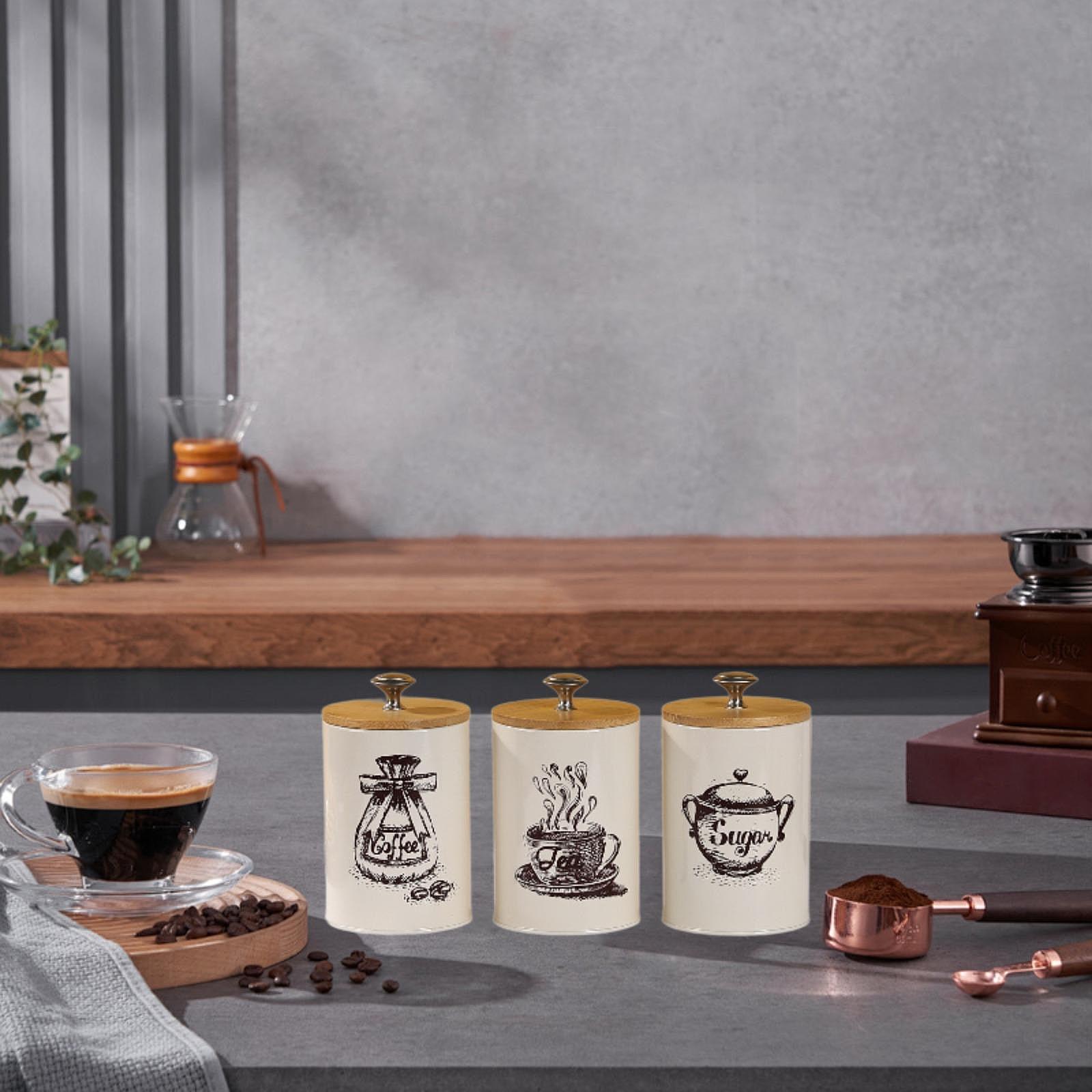 Set Stoples Kopi Teh Gula Gaya - Coffee Tea And Sugar Canister Set ulasan dan harga
