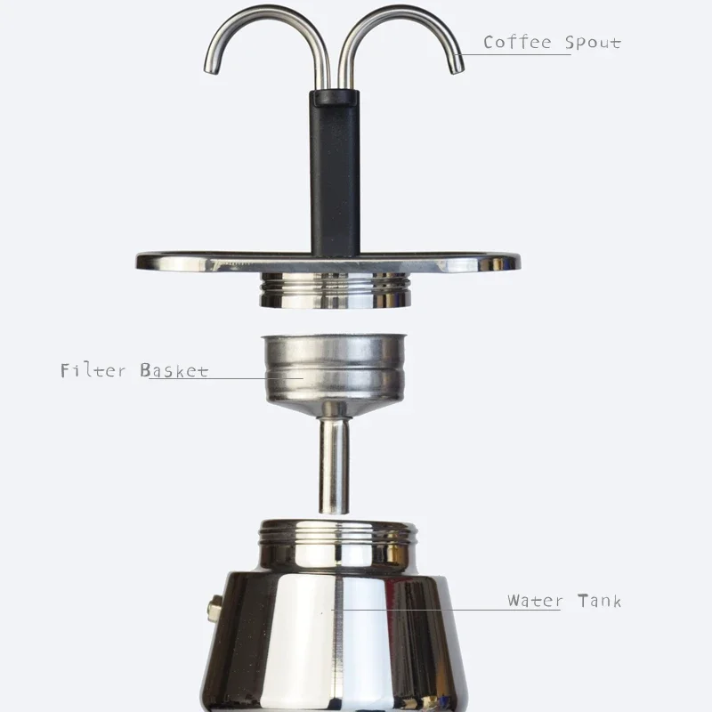 Mini Moka Pot tabung ganda 200 - Coffee Tea Making Machine ulasan dan harga
