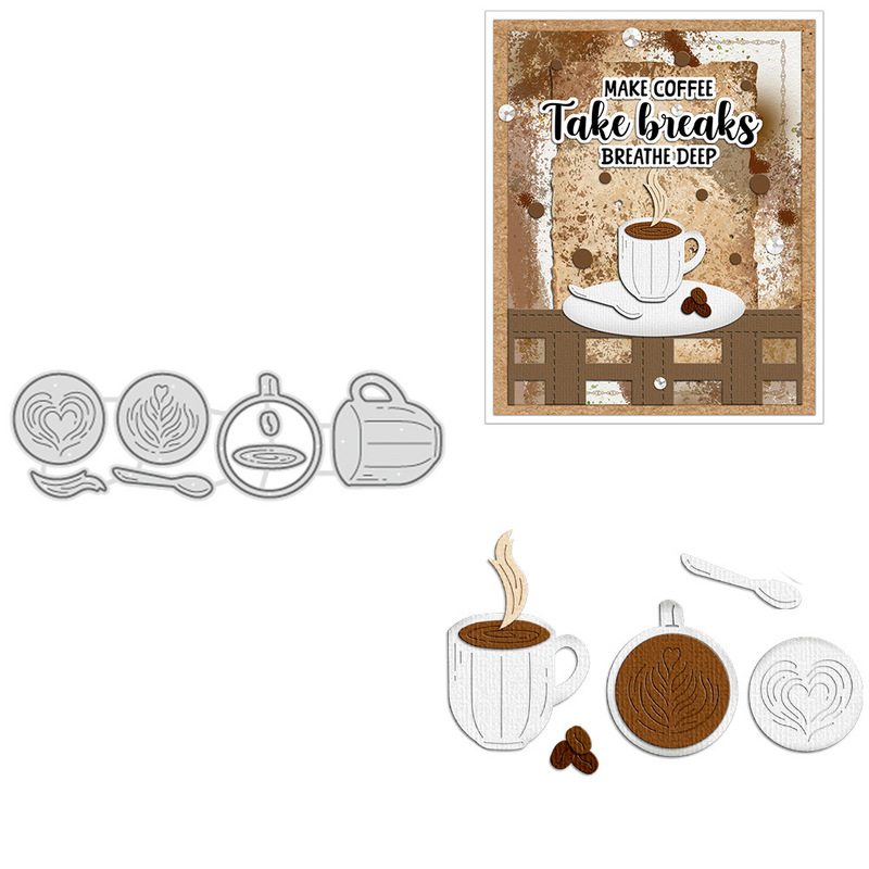 Cetakan Logam Sendok Biji Kopi - Coffee Stencil Art ulasan dan harga
