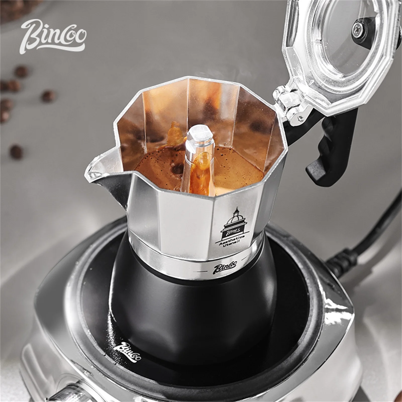 BINCOO Teko Moka Katup Ganda,  - Coffee Tea Making Machine ulasan dan harga