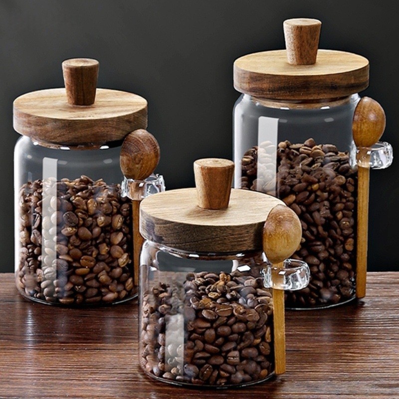 Set Wadah Penyimpanan Kaca ABJ - Coffee Tea And Sugar Canister Set ulasan dan harga