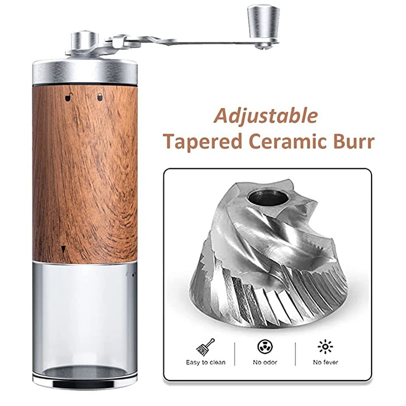 Penggiling Kopi Manual Portabe - Burr Hand Grinder ulasan dan harga