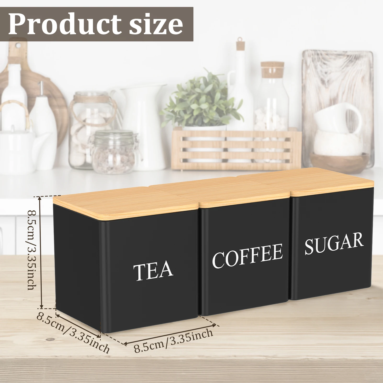 Set 3 Buah Kaleng Kopi Gula Te - Coffee Tea And Sugar Canister Set ulasan dan harga