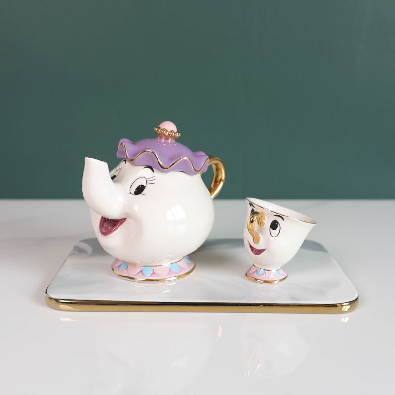 Teko Teh Kartun Beauty And The - Coffee Y Tea ulasan dan harga