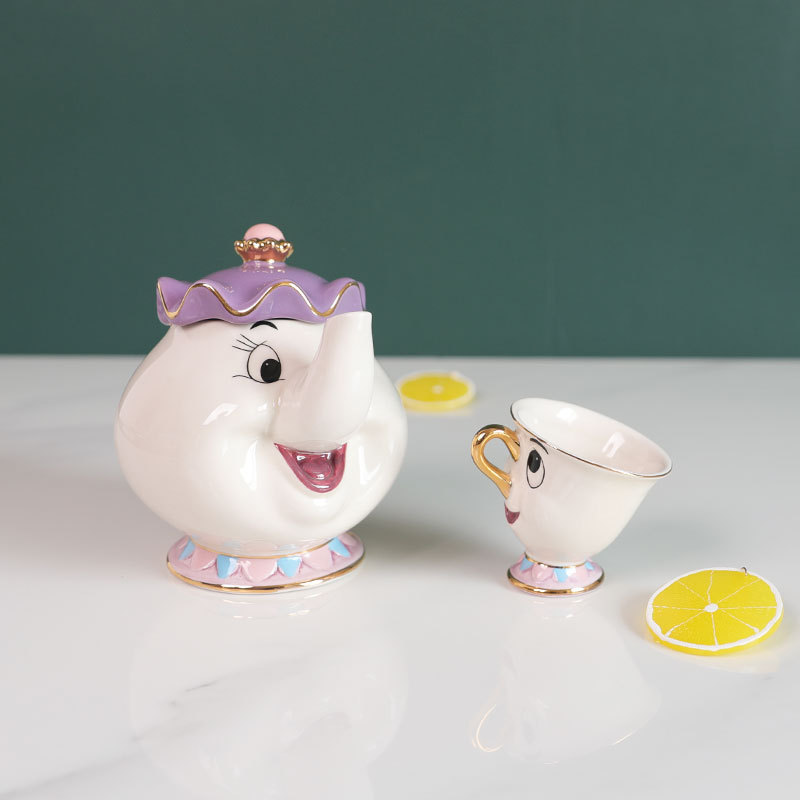 Teko Teh Kartun Beauty And The - Coffee Y Tea ulasan dan harga