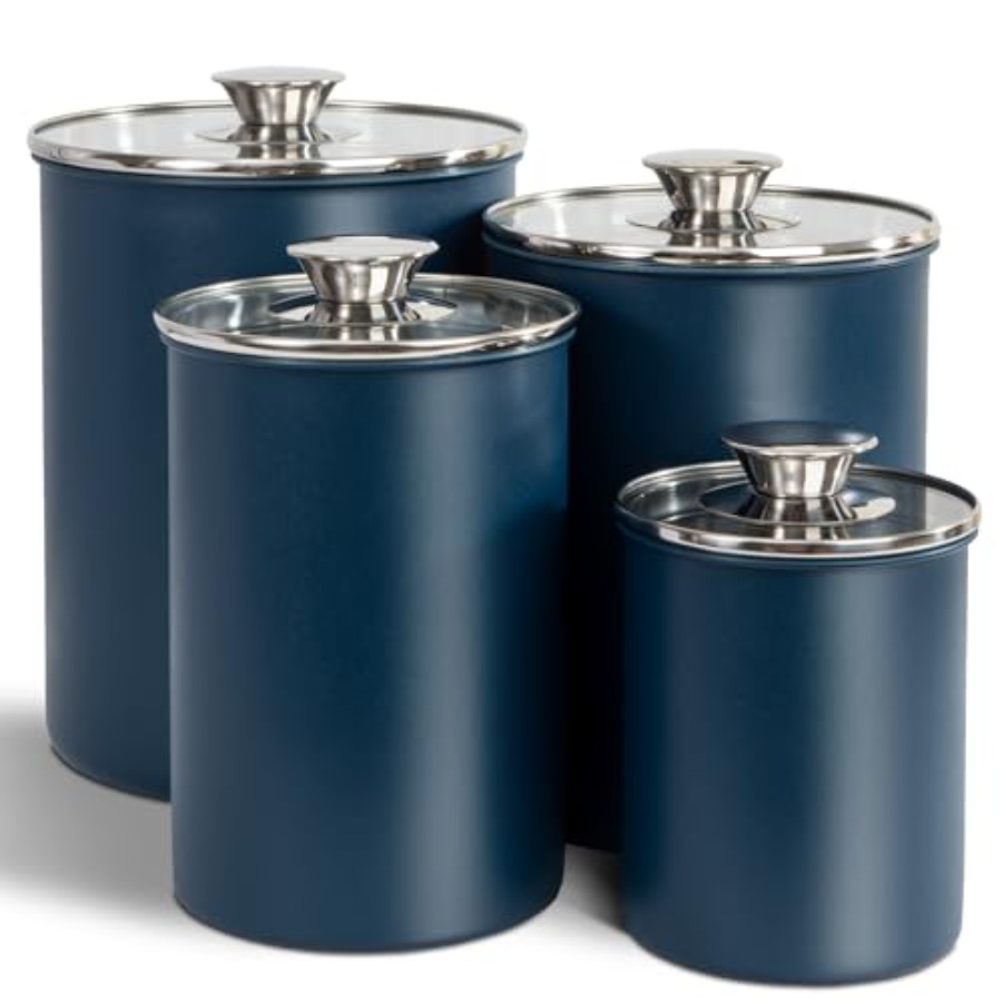 Set Wadah Makanan Stainless St - Coffee Tea And Sugar Canister Set ulasan dan harga
