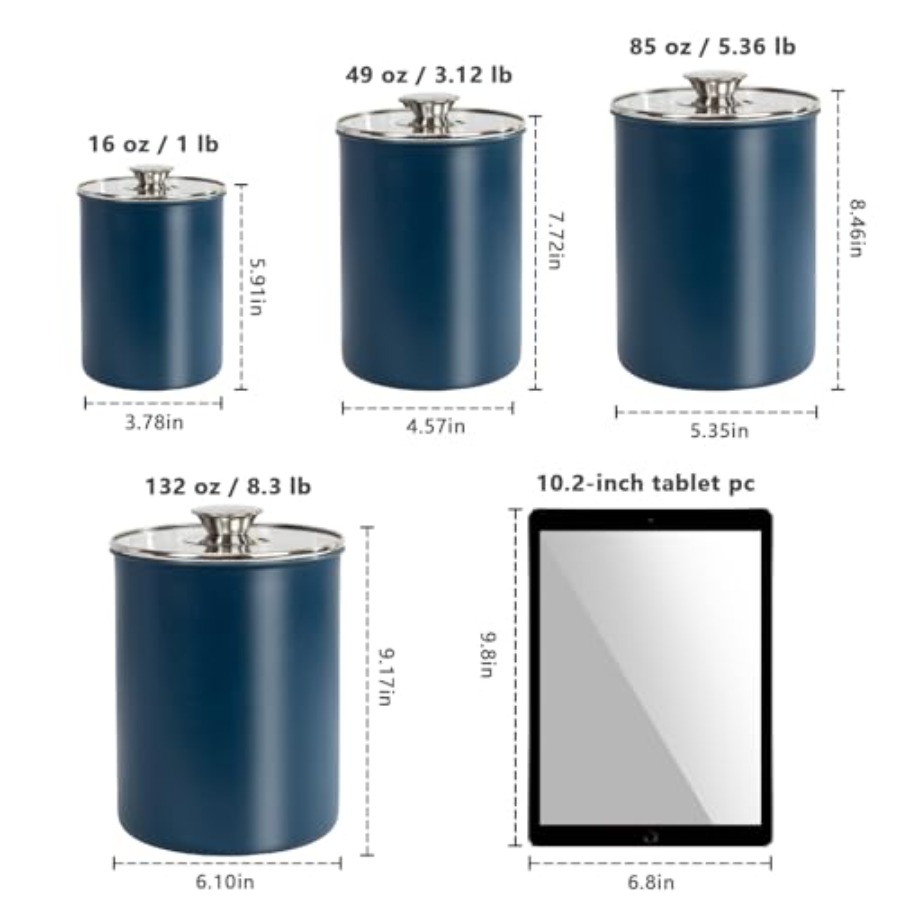 Set Wadah Makanan Stainless St - Coffee Tea And Sugar Canister Set ulasan dan harga