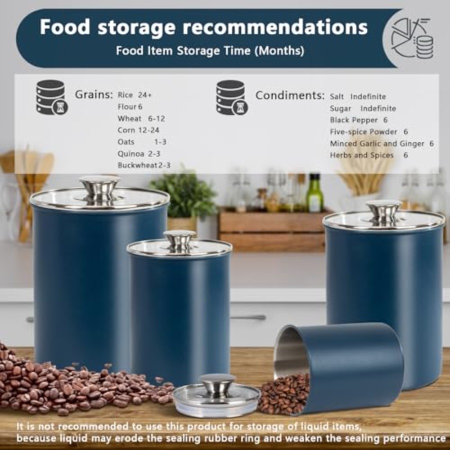 Set Wadah Makanan Stainless St - Coffee Tea And Sugar Canister Set ulasan dan harga