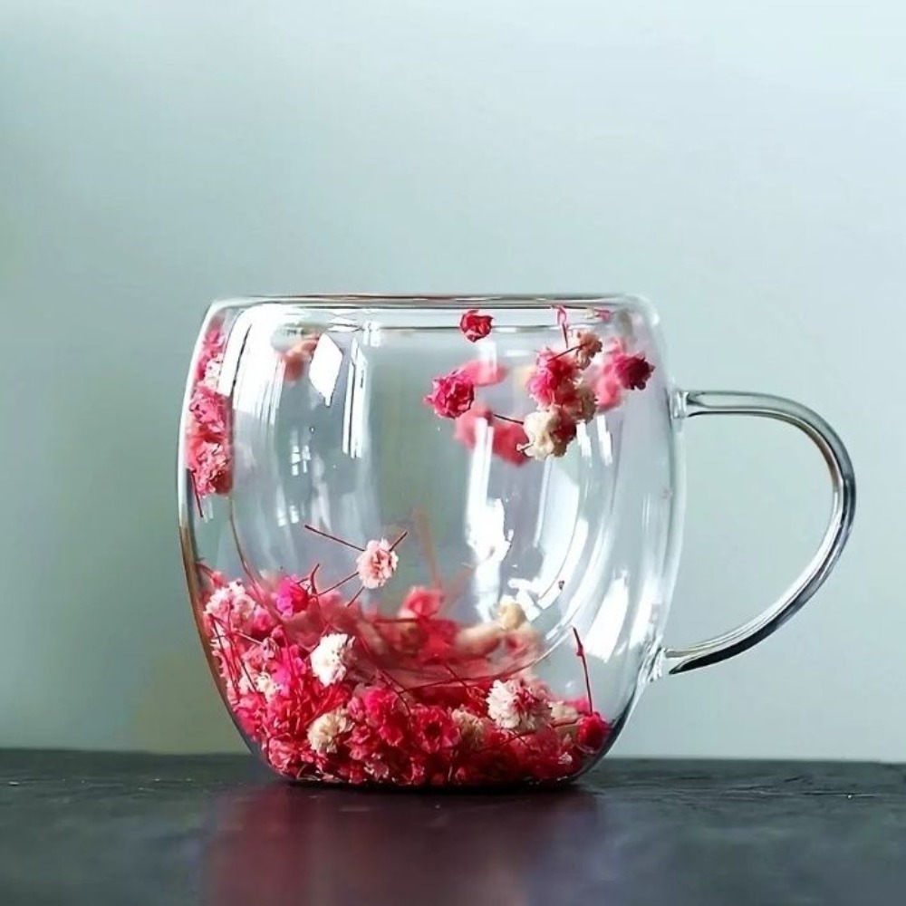 Mug Kaca Dinding Ganda 250ml d - Coffee Tea Or ulasan dan harga