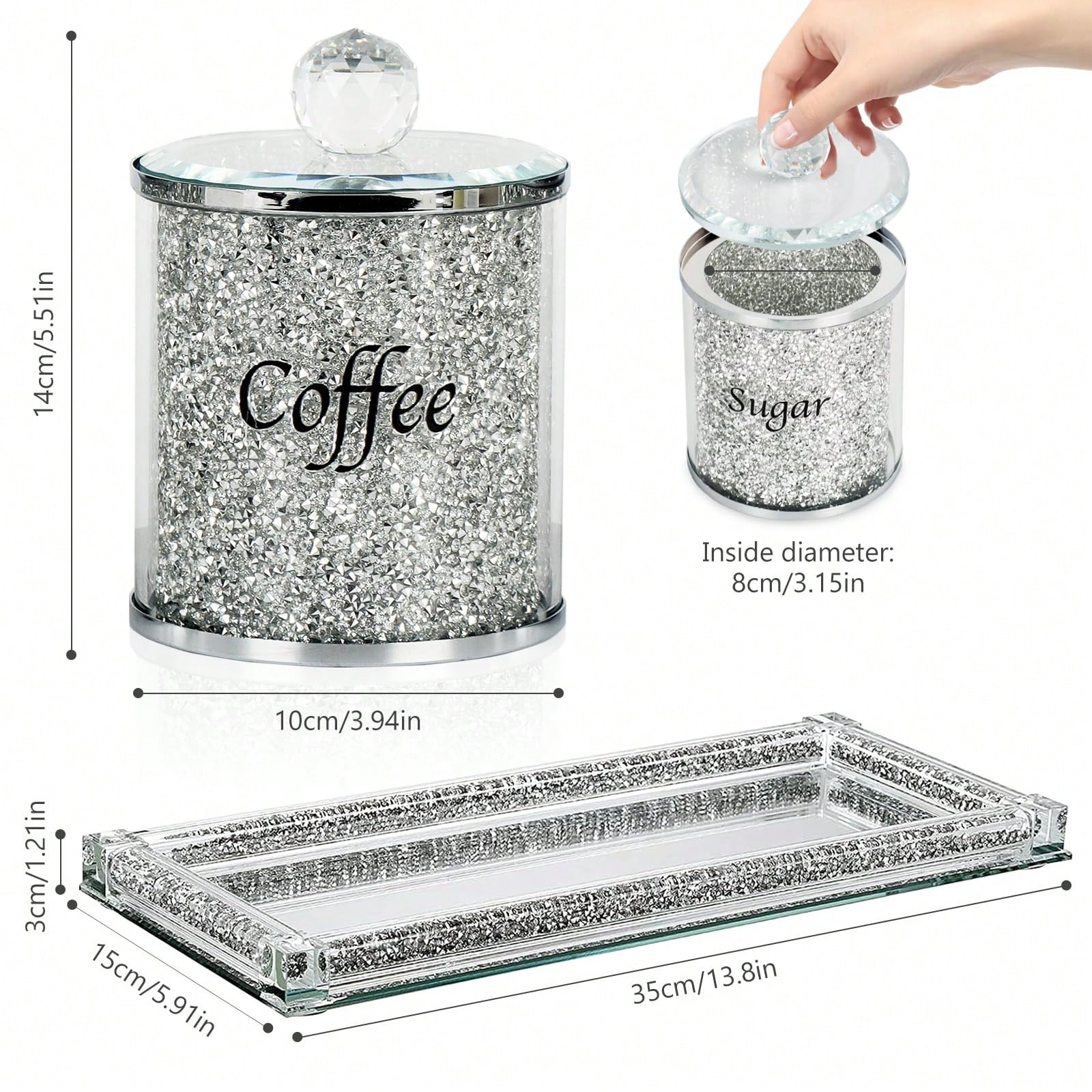 Set Wadah Kopi Gula Teh Berkil - Coffee Tea And Sugar Canister Set ulasan dan harga