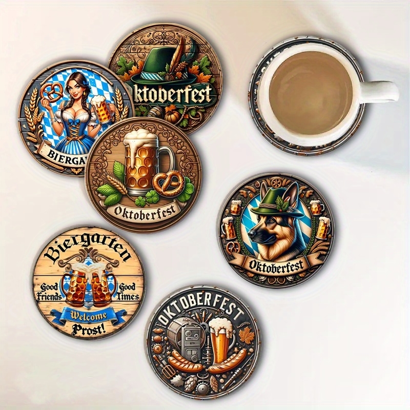 6pcs Tatakan Gelas Kayu Vintag - Coffee Y Tea ulasan dan harga