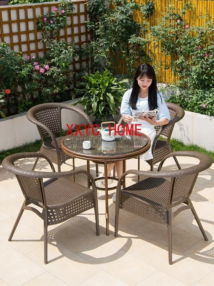 Meja dan Kursi Teh Luar Ruanga - Coffee Tea Garden ulasan dan harga