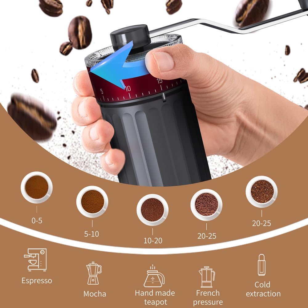 Penggiling Kopi Manual dengan  - Burr Hand Grinder ulasan dan harga