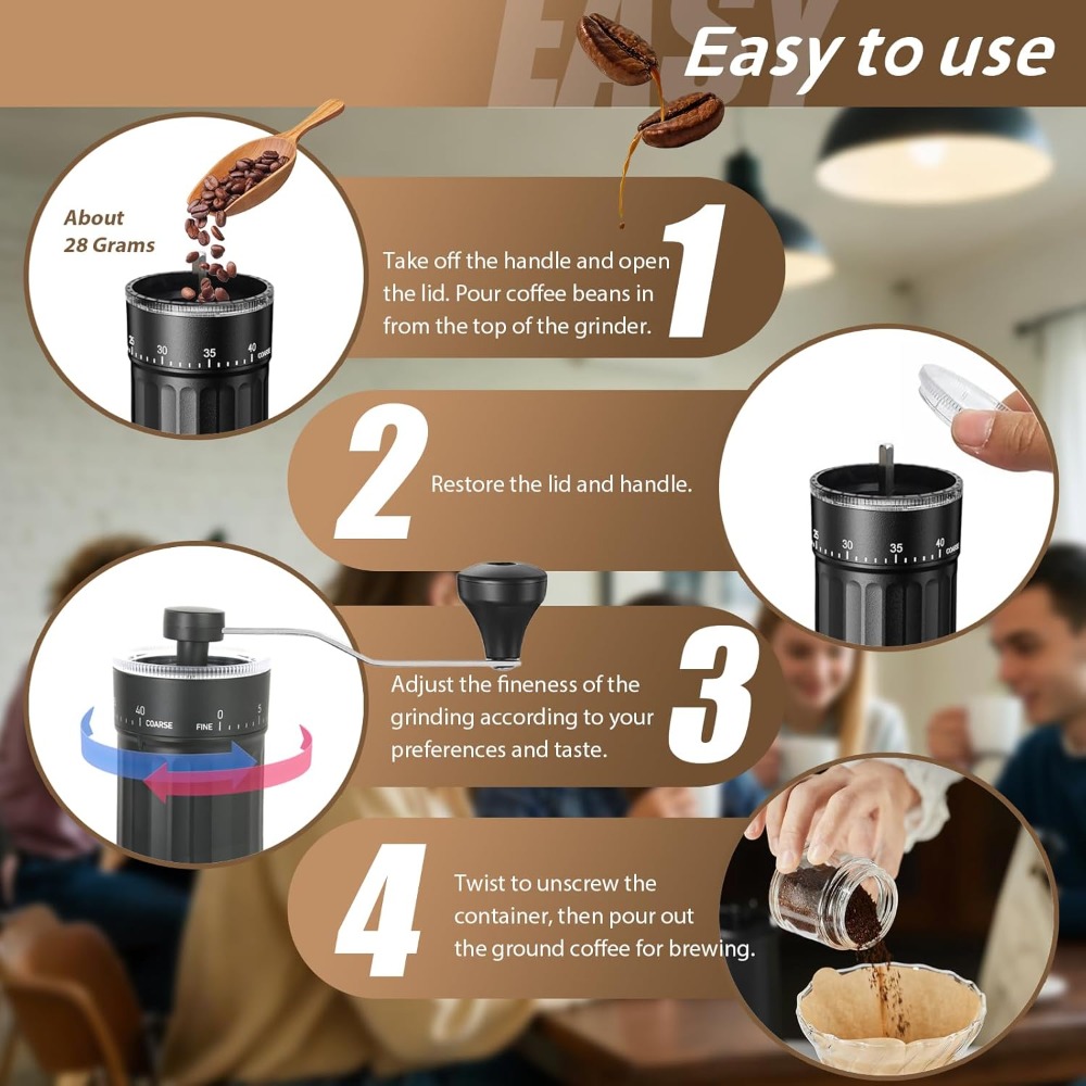 Penggiling Kopi Manual dengan  - Burr Hand Grinder ulasan dan harga