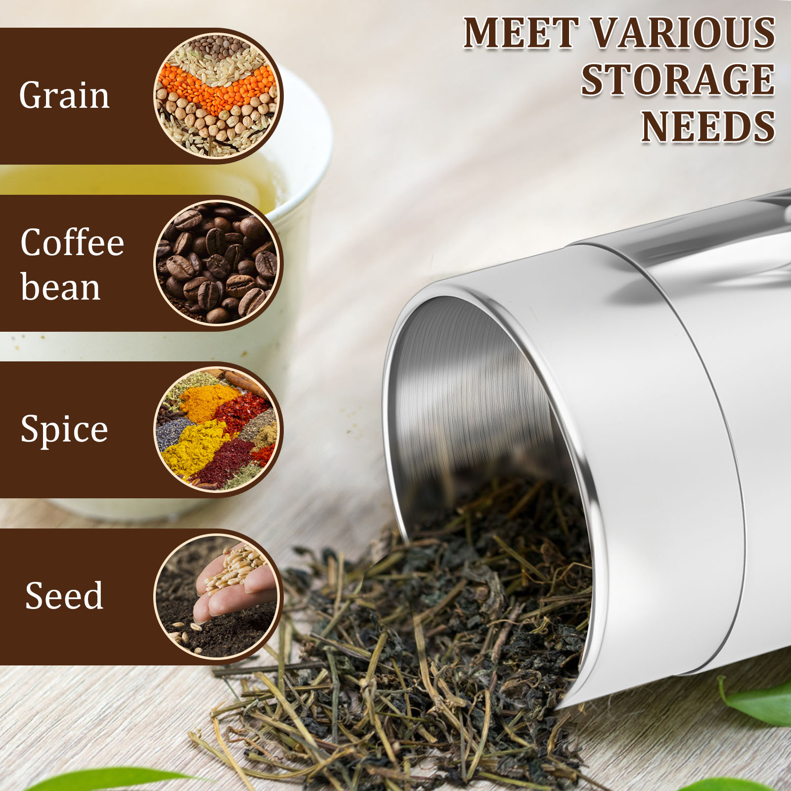 Kaleng Kaleng Daun Teh Baja Ta - Coffee Bean And Tea Leaf ulasan dan harga