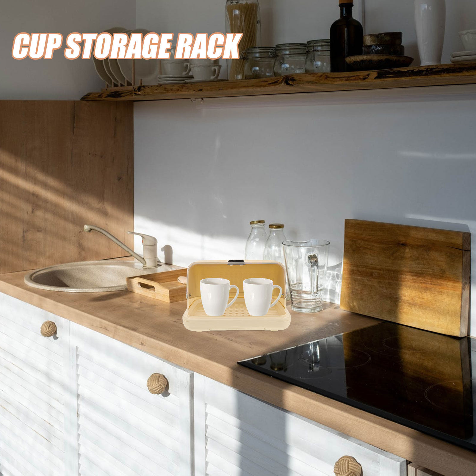 Kotak Penyimpanan Cangkir, Rak - Coffee Tea Organizer ulasan dan harga