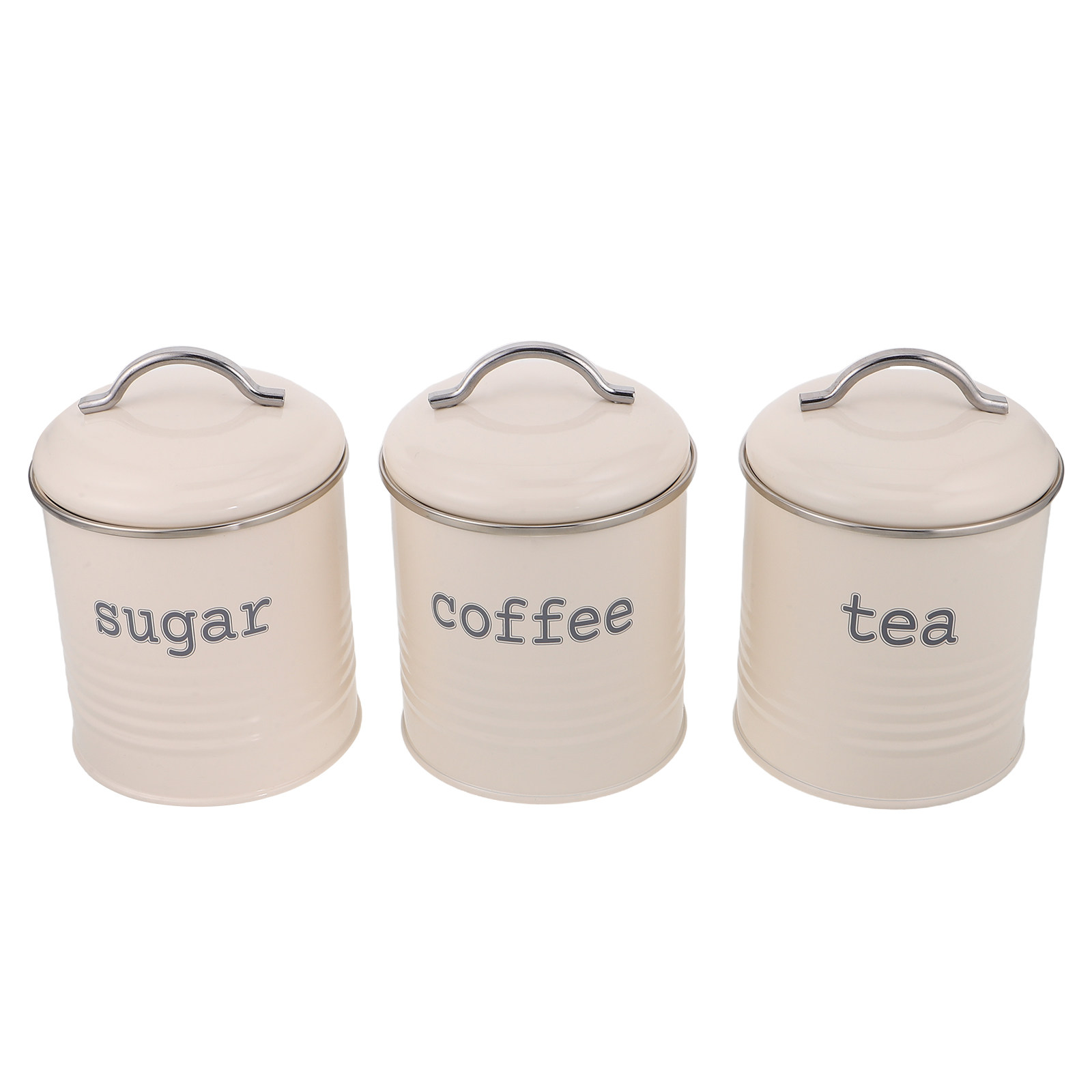 3Pcs Set Wadah Kopi Kedap Udar - Coffee Tea And Sugar Canister Set ulasan dan harga