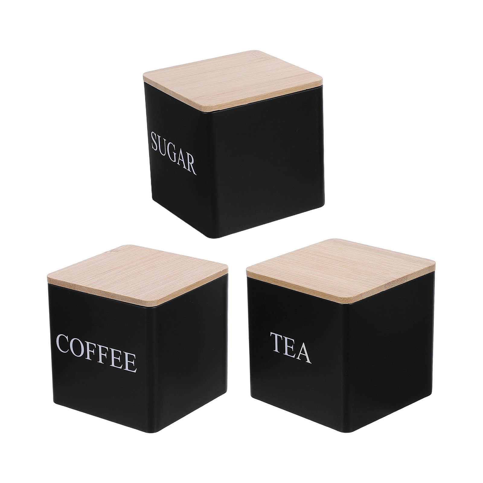 3Pcs Set Wadah Teh Kopi Gula L - Coffee Tea And Sugar Canister Set ulasan dan harga