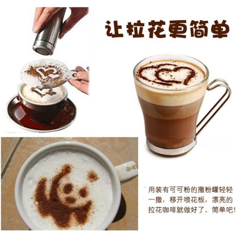 16 Buah Stensil Seni Kopi Alat - Coffee Stencil Art ulasan dan harga