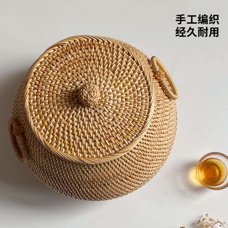 Meja kopi bundar anyaman rotan - Vietnam Coffee Tea ulasan dan harga